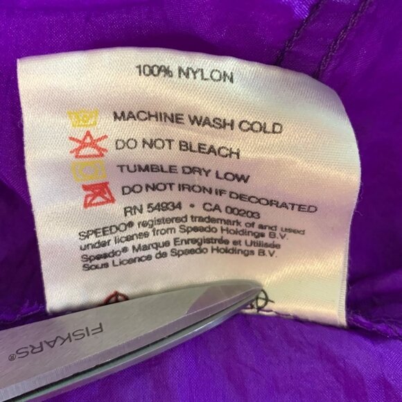 Vintage 90’s Speedo Purple Light Windbreaker Jacket Retro Coat Women’s Large - Picture 4 of 12